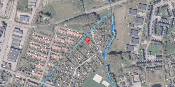 Oversvømmelsesrisiko fra vandløb på Regnbuestien 49, 8300 Odder