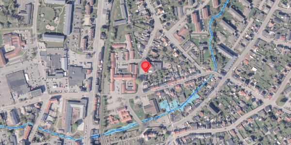 Oversvømmelsesrisiko fra vandløb på Aaholmsgade 6C, st. 2, 8300 Odder