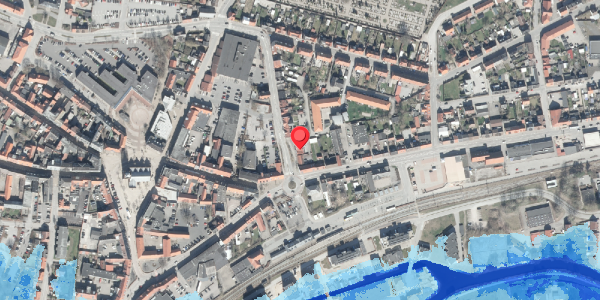 Oversvømmelsesrisiko fra vandløb på Rosengade 2D, 8500 Grenaa