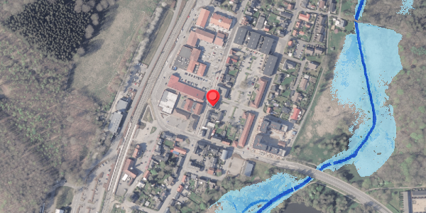 Oversvømmelsesrisiko fra vandløb på Storegade 8, 8382 Hinnerup
