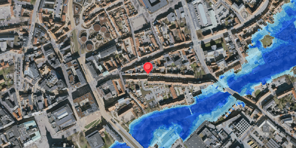 Oversvømmelsesrisiko fra vandløb på Nedergade 14, . , 5000 Odense C