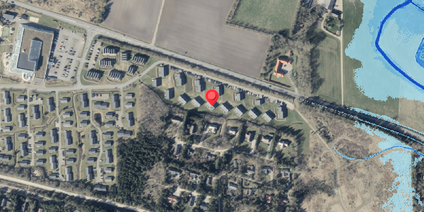 Oversvømmelsesrisiko fra vandløb på Lønne Feriepark 75C, 6830 Nørre Nebel