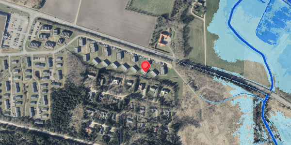 Oversvømmelsesrisiko fra vandløb på Lønne Feriepark 85D, 6830 Nørre Nebel