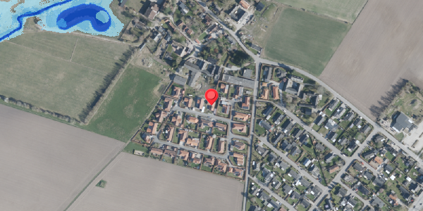 Oversvømmelsesrisiko fra vandløb på Lertoften 14, 4000 Roskilde