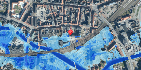 Oversvømmelsesrisiko fra vandløb på Klostergade 32, 6000 Kolding