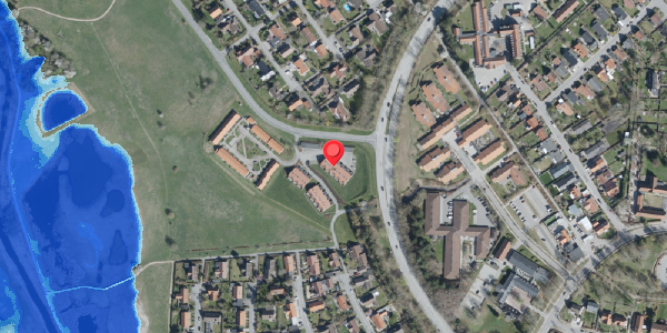 Oversvømmelsesrisiko fra vandløb på Bjergbakken 3, 4100 Ringsted
