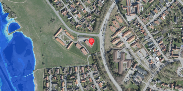 Oversvømmelsesrisiko fra vandløb på Bjergbakken 5, 4100 Ringsted
