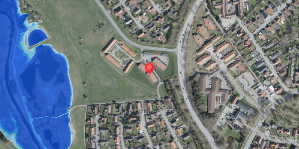 Oversvømmelsesrisiko fra vandløb på Bjergbakken 17, 4100 Ringsted
