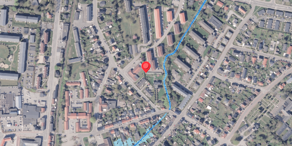Oversvømmelsesrisiko fra vandløb på Aaparken 25A, 8300 Odder