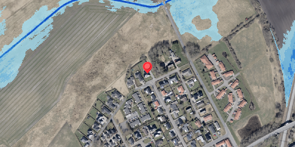 Oversvømmelsesrisiko fra vandløb på Vænget 21, 6360 Tinglev