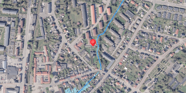 Oversvømmelsesrisiko fra vandløb på Aaparken 25M, 8300 Odder