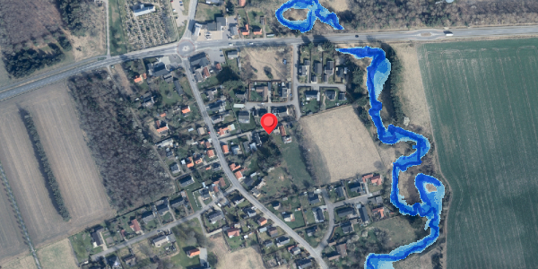 Oversvømmelsesrisiko fra vandløb på Bindslevvej 13, 9881 Bindslev