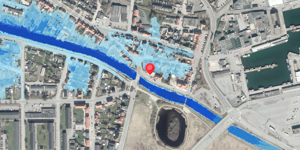 Oversvømmelsesrisiko fra vandløb på Brogade 4D, 8500 Grenaa