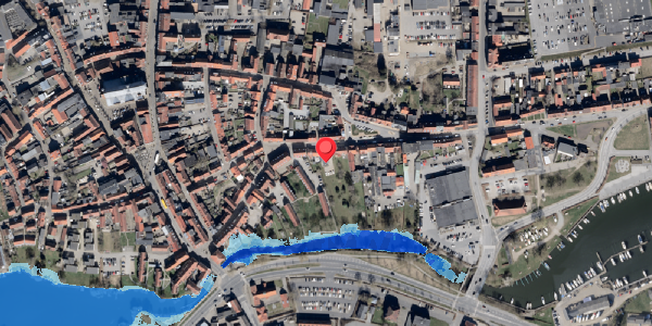 Oversvømmelsesrisiko fra vandløb på Naffet 10B, 6100 Haderslev