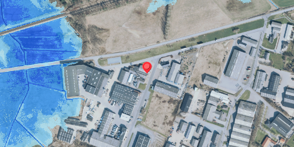 Oversvømmelsesrisiko fra vandløb på Industrivej 2, 7830 Vinderup
