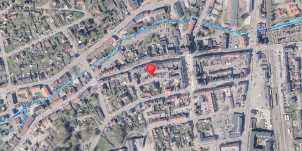 Oversvømmelsesrisiko fra vandløb på Dommerpladsen 18, . , 8300 Odder