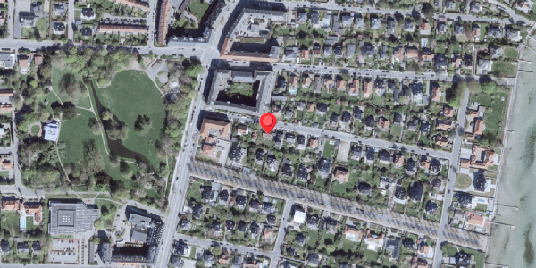 Oversvømmelsesrisiko fra vandløb på Gardes Alle 12, 2900 Hellerup