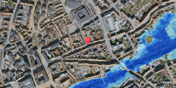 Oversvømmelsesrisiko fra vandløb på Overgade 42, . , 5000 Odense C