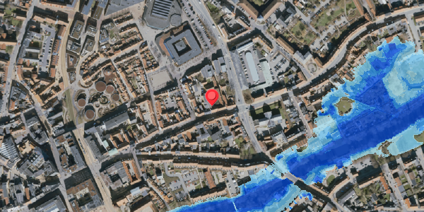 Oversvømmelsesrisiko fra vandløb på Overgade 48, . , 5000 Odense C