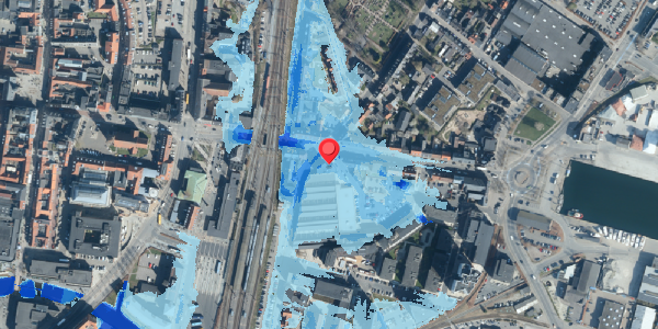 Oversvømmelsesrisiko fra vandløb på Danmarksgade 1, 7100 Vejle