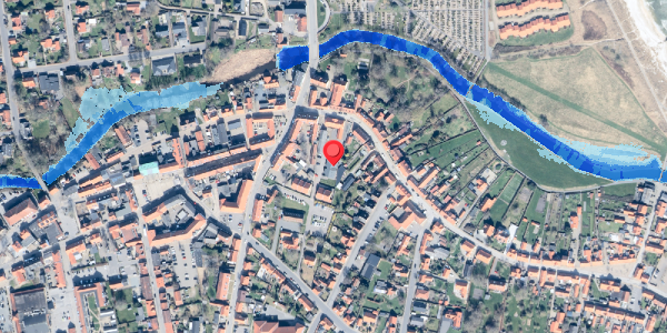 Oversvømmelsesrisiko fra vandløb på Algade 4C, 9300 Sæby