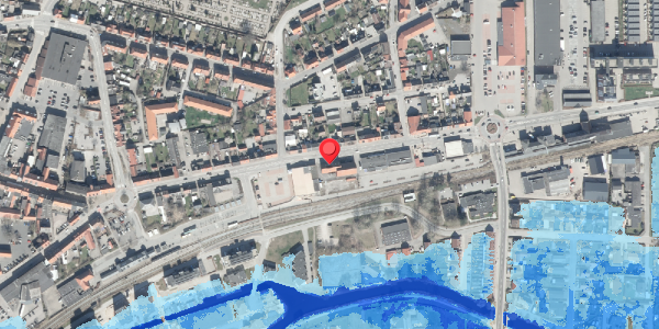 Oversvømmelsesrisiko fra vandløb på Østerbrogade 4, 8500 Grenaa