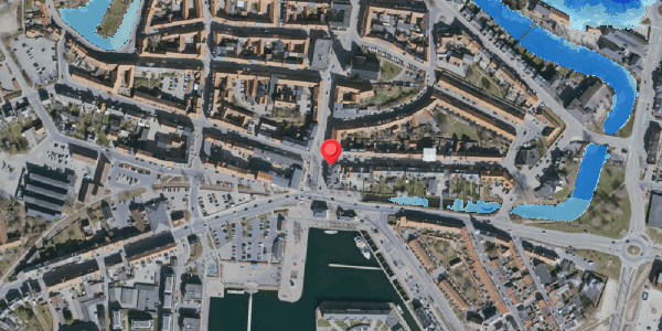 Oversvømmelsesrisiko fra vandløb på Adelgade 9A, . , 5800 Nyborg