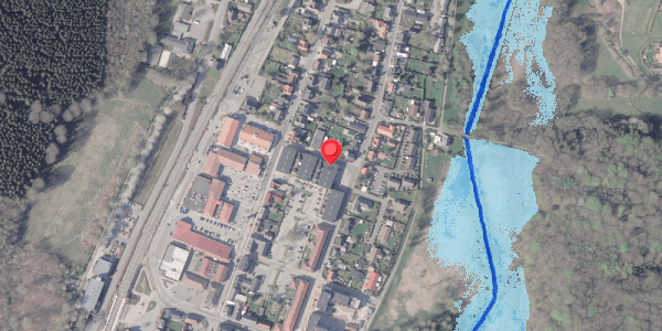 Oversvømmelsesrisiko fra vandløb på Storegade 20E, 8382 Hinnerup