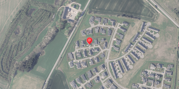 Oversvømmelsesrisiko fra vandløb på Toften 19, 8382 Hinnerup