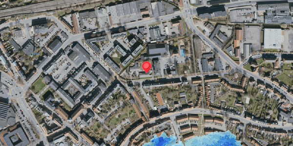 Oversvømmelsesrisiko fra vandløb på Danmarksgade 2, 5000 Odense C