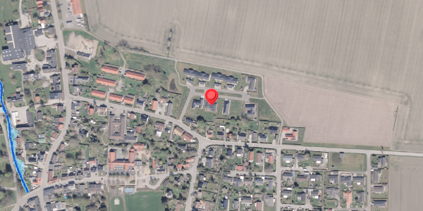 Oversvømmelsesrisiko fra vandløb på Rasmus Larsens Vænge 4, 8300 Odder