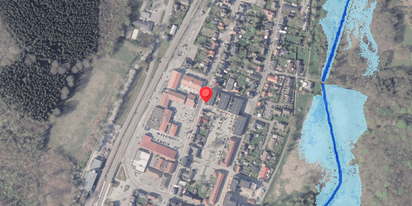 Oversvømmelsesrisiko fra vandløb på Storegade 20A, 8382 Hinnerup