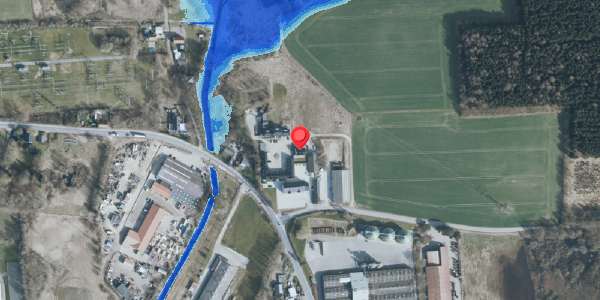 Oversvømmelsesrisiko fra vandløb på Fruervadvej 14A, 3320 Skævinge