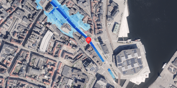 Oversvømmelsesrisiko fra vandløb på Mindebrogade 3A, . , 8000 Aarhus C
