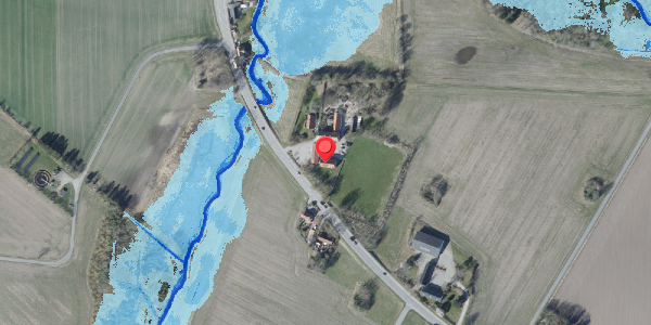 Oversvømmelsesrisiko fra vandløb på Haslevvej 377, 4100 Ringsted