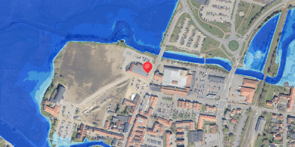 Oversvømmelsesrisiko fra vandløb på Saltgade 21, 6760 Ribe