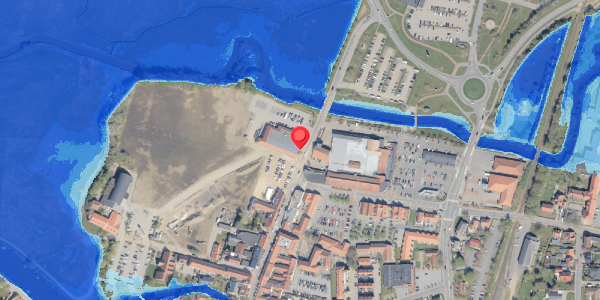 Oversvømmelsesrisiko fra vandløb på Saltgade 19, 6760 Ribe