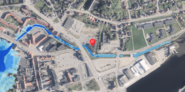 Oversvømmelsesrisiko fra vandløb på Brogade 3, 9500 Hobro