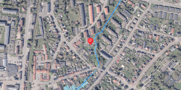 Oversvømmelsesrisiko fra vandløb på Aaparken 25L, 8300 Odder