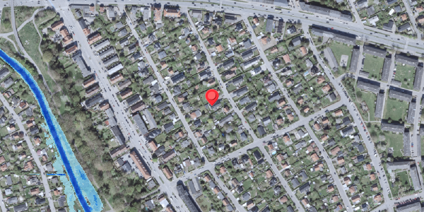 Oversvømmelsesrisiko fra vandløb på Danhaven 22B, . , 2500 Valby