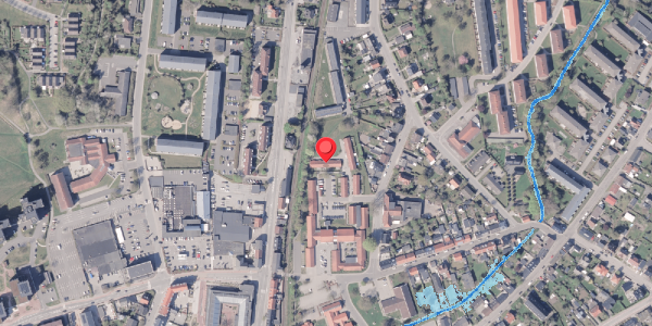 Oversvømmelsesrisiko fra vandløb på Aaholmsgade 3B, 8300 Odder