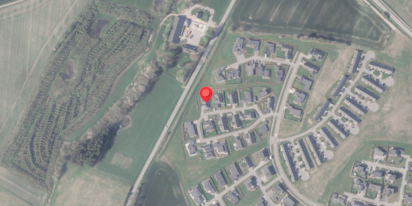 Oversvømmelsesrisiko fra vandløb på Toften 15, 8382 Hinnerup