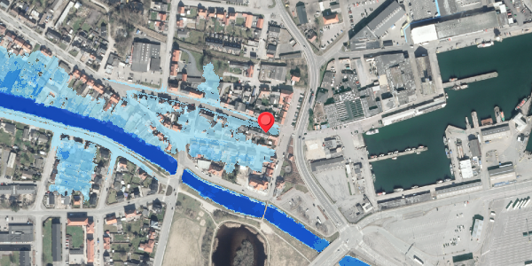 Oversvømmelsesrisiko fra vandløb på Strandgade 3, 8500 Grenaa