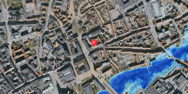 Oversvømmelsesrisiko fra vandløb på Overgade 12, . , 5000 Odense C