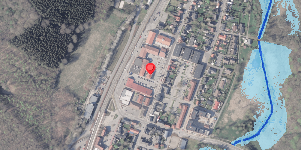 Oversvømmelsesrisiko fra vandløb på Storegade 7, 8382 Hinnerup