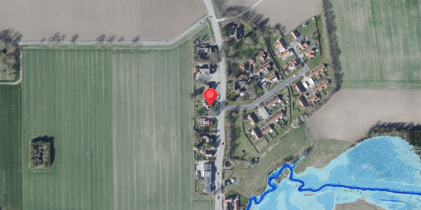 Oversvømmelsesrisiko fra vandløb på Haslevvej 346, 4100 Ringsted