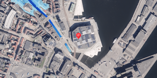 Oversvømmelsesrisiko fra vandløb på Hack Kampmanns Plads 2, . , 8000 Aarhus C