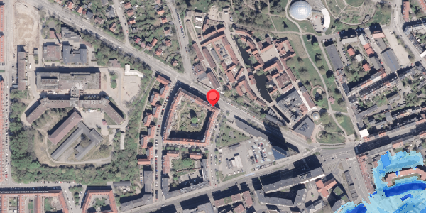 Oversvømmelsesrisiko fra vandløb på Viborgvej 21, 5. th, 8000 Aarhus C