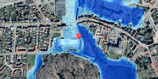 Oversvømmelsesrisiko fra vandløb på Vesterbrogade 1, 4930 Maribo