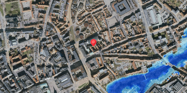 Oversvømmelsesrisiko fra vandløb på Overgade 14D, . , 5000 Odense C